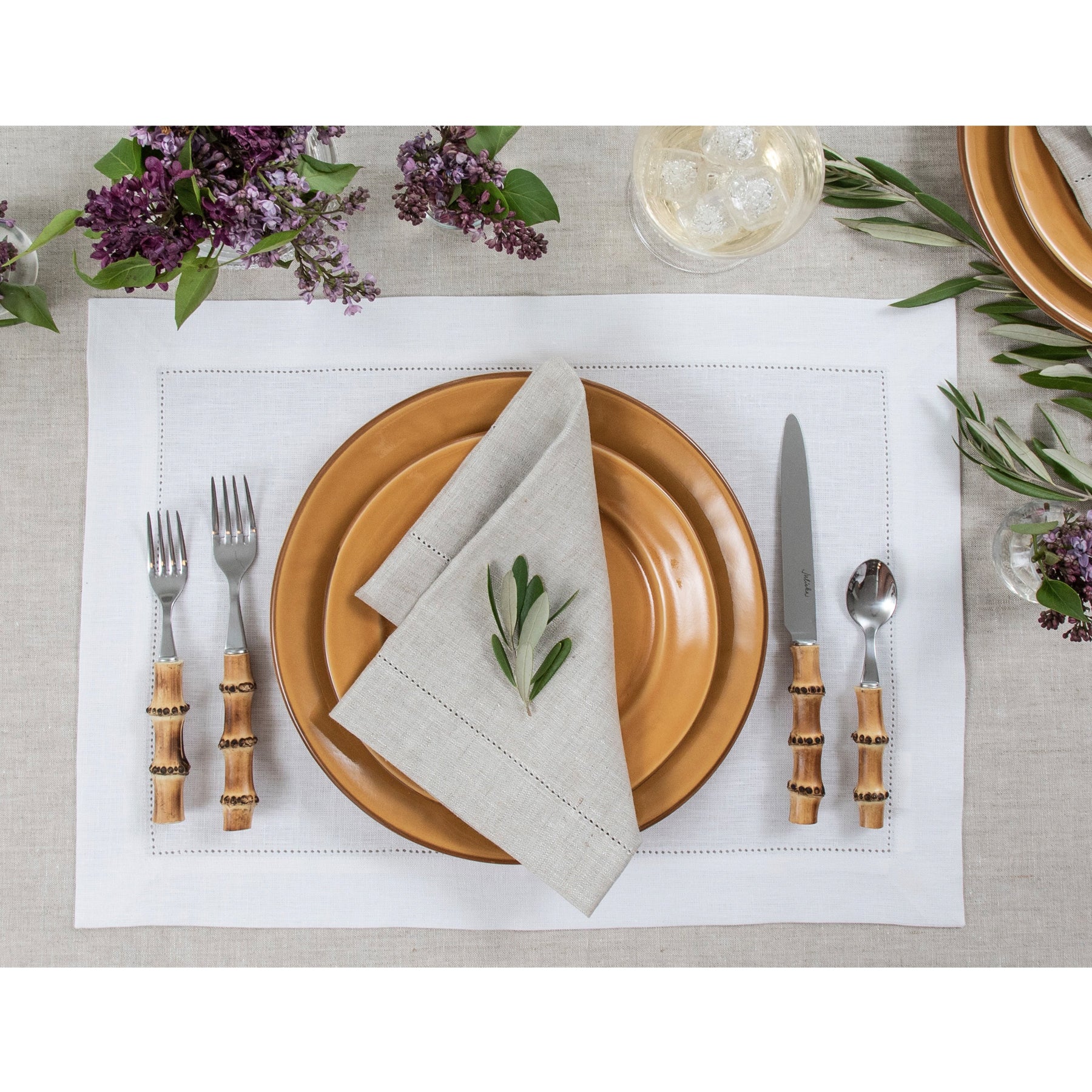 Premium Medium Weight Hemstitch Napkins - 12-Pack White Linen Dinner Napkins for Formal Dining, Weddings & Special Occasions