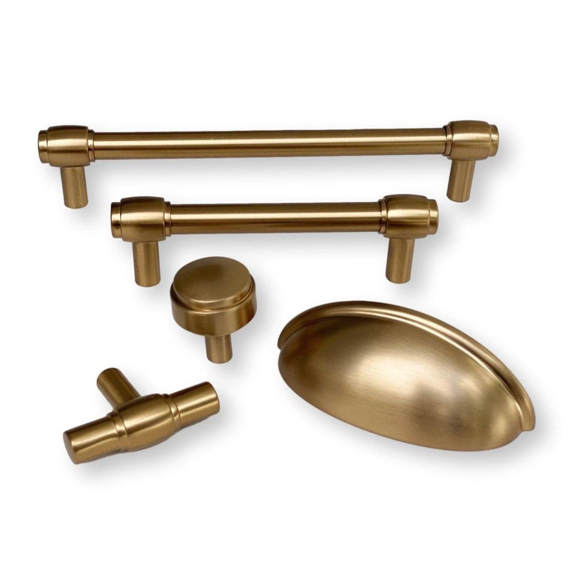 Champagne Bronze Nash Drawer Pulls and Cabinet Knobs - Elegant Hardware for Kitchen Cabinets, Dressers & Furniture - Perfect for Home Renovation and DIY Projects