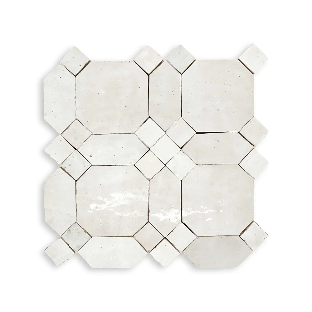 Handmade Moroccan Zellige Mosaic Tiles - Authentic Geometric Patterns for Kitchen Backsplash & Bathroom Decor