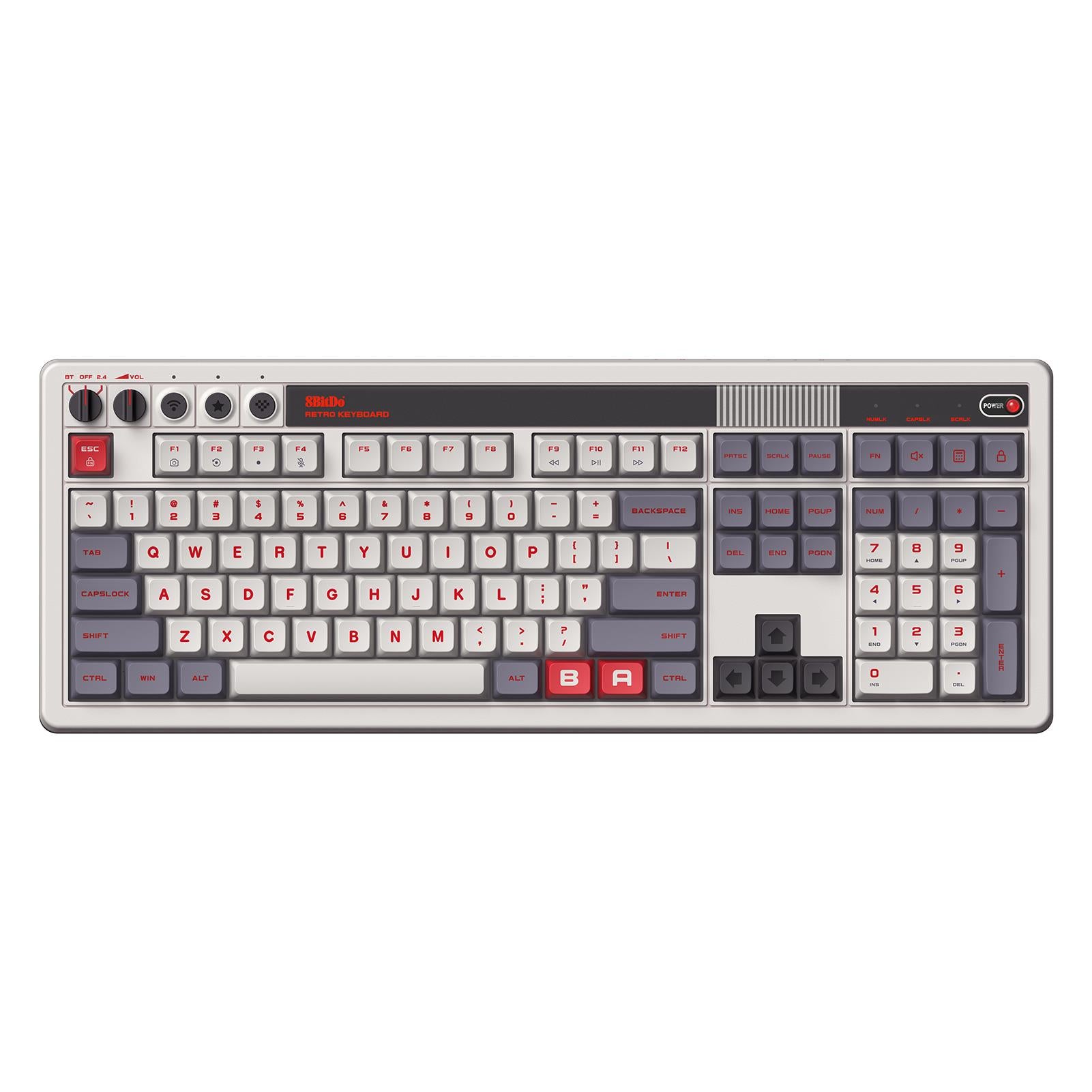 8BitDo Retro 108 Mechanical Keyboard - N Edition | Vintage Style Gaming Keyboard with Custom Switches | Perfect for Retro Gaming & Office Work