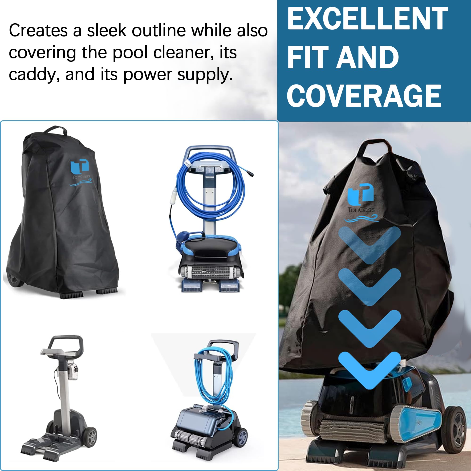 TonGass Swimming Pool Cleaner Cover - Exact Replacement for Maytronics 9991794-R1, Compatible with Dolphin Robotic Caddy - Durable Pool Accessory for Easy Storage & Protection