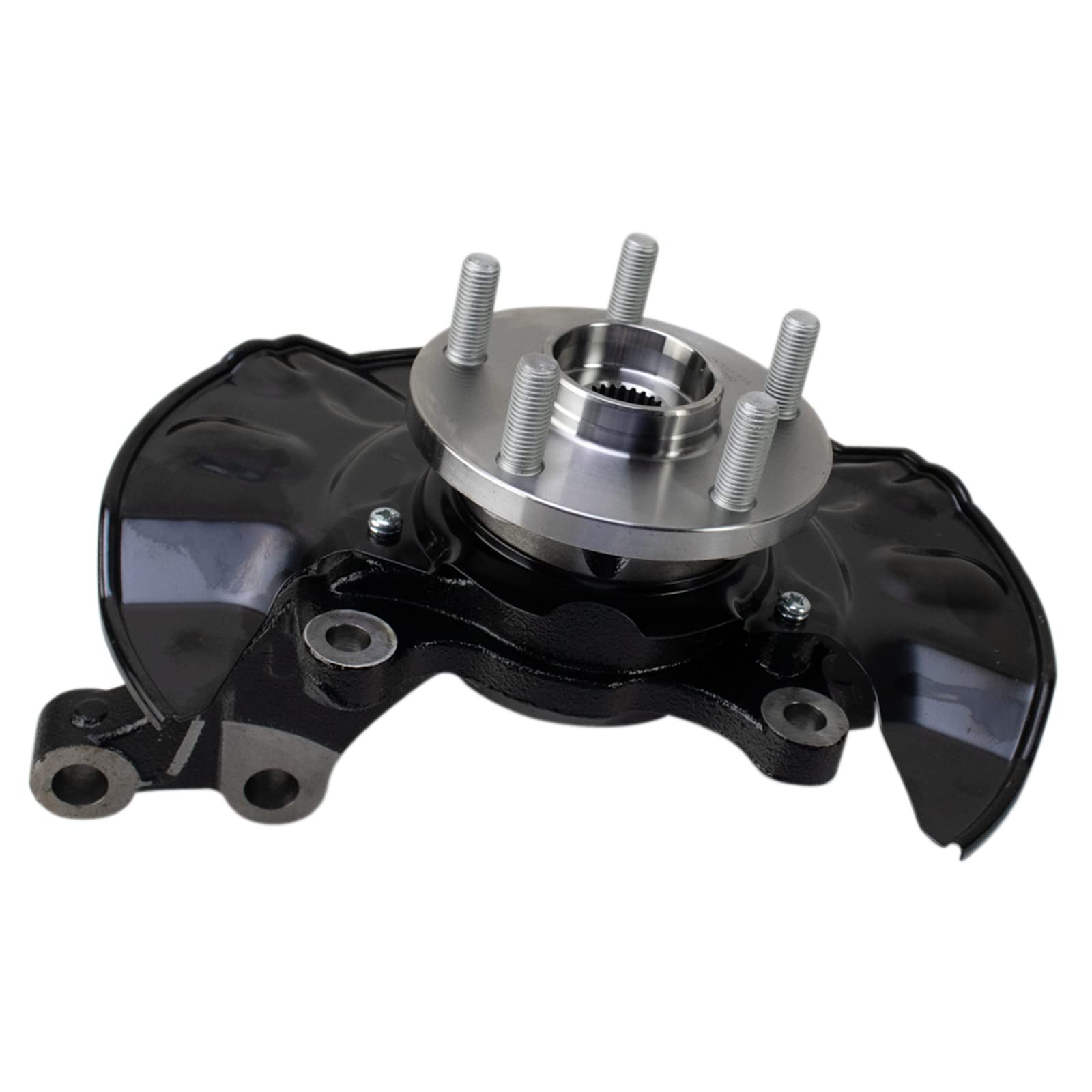 TRQ Front Left Wheel Bearing & Hub Assembly with Knuckle - Compatible with Toyota Matrix FWD 2003-2013 | Durable Replacement Part for Smooth Ride | Perfect for City Commuting & Highway Driving