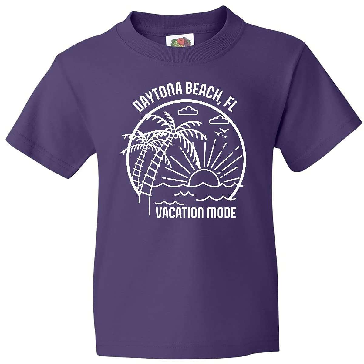 Inktastic Summer Vacation Mode Daytona Beach Florida Youth T-Shirt - Comfortable Kids Travel Tee for Beach Trips & Family Vacations