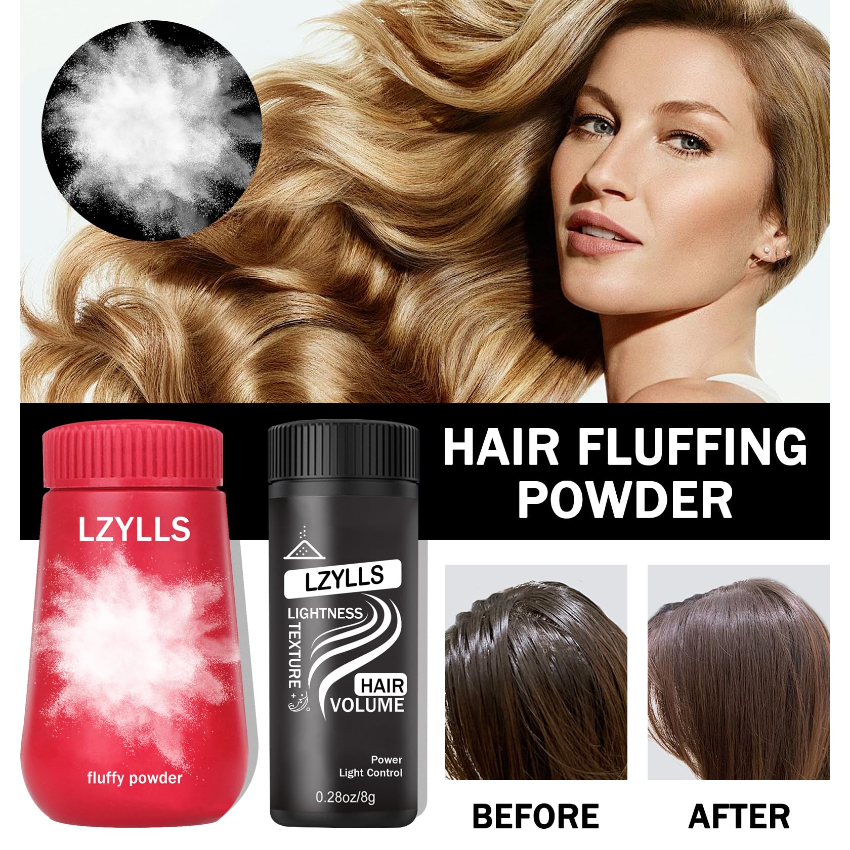 2PCS Hair Styling Powder for Men & Women - Lightweight Non-Greasy Mattifying Texture Powder with Long Lasting Matte Oil Control - Perfect for Volume, Texture & All-Day Styling at Work, Gym or Special Events