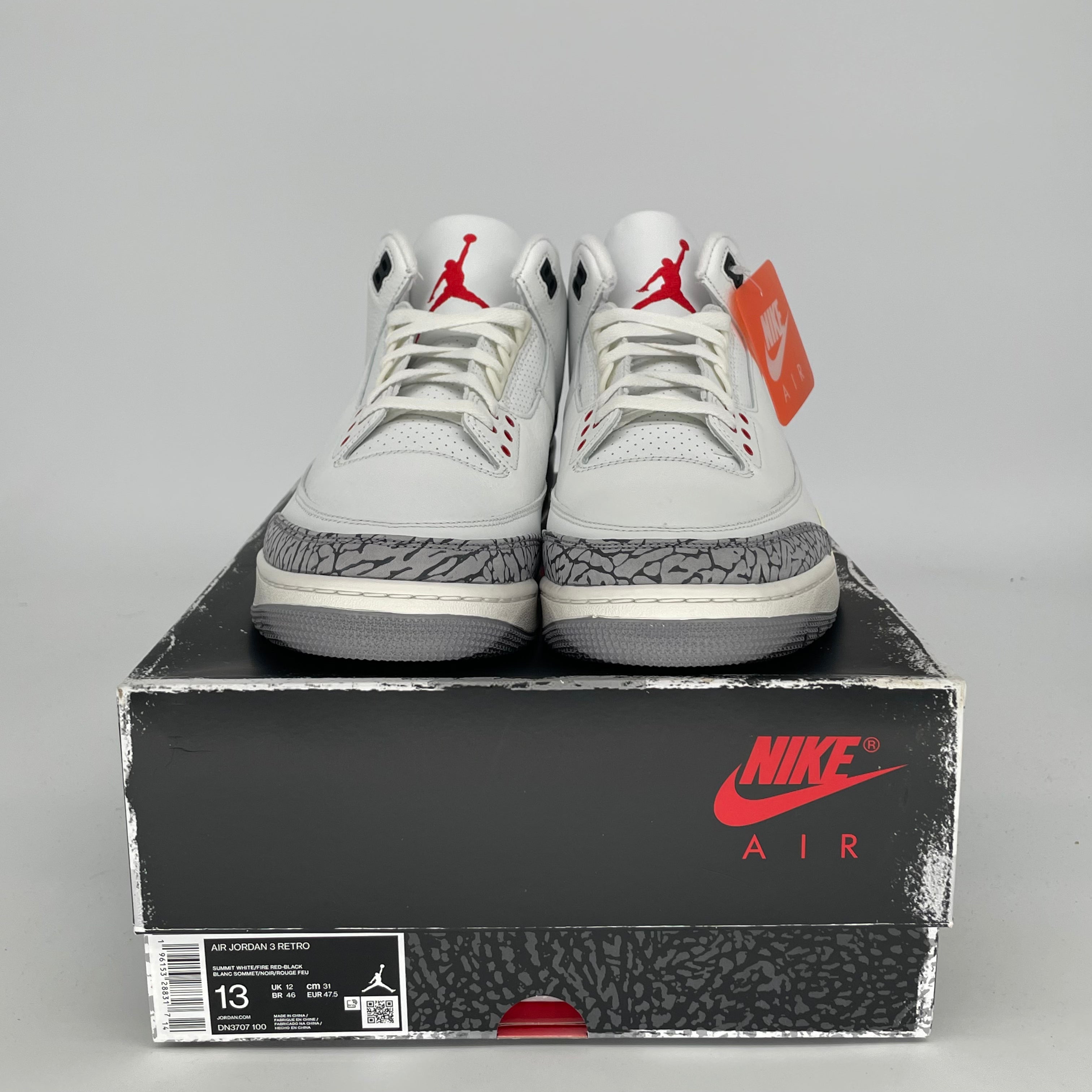 Original Air Jordan 3 White Cement Reimagined - Men's Size 13 (DN3707-100) | Retro Basketball Sneakers for Casual Wear & Street Style