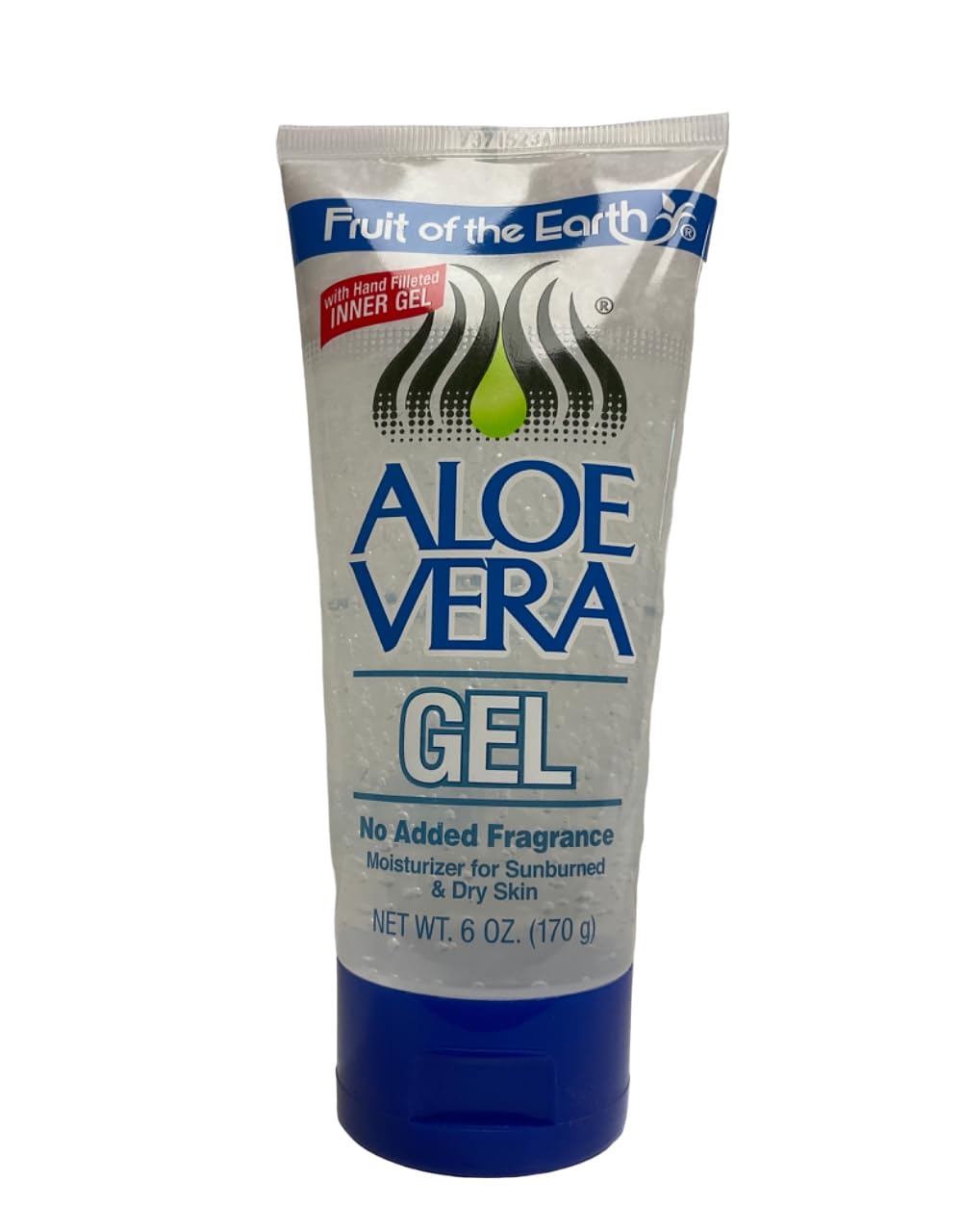 Fruit of the Earth 100% Pure Aloe Vera Gel - 6 oz (Pack of 6) | Soothing Sunburn Relief, Moisturizing Skin Care & Hair Treatment