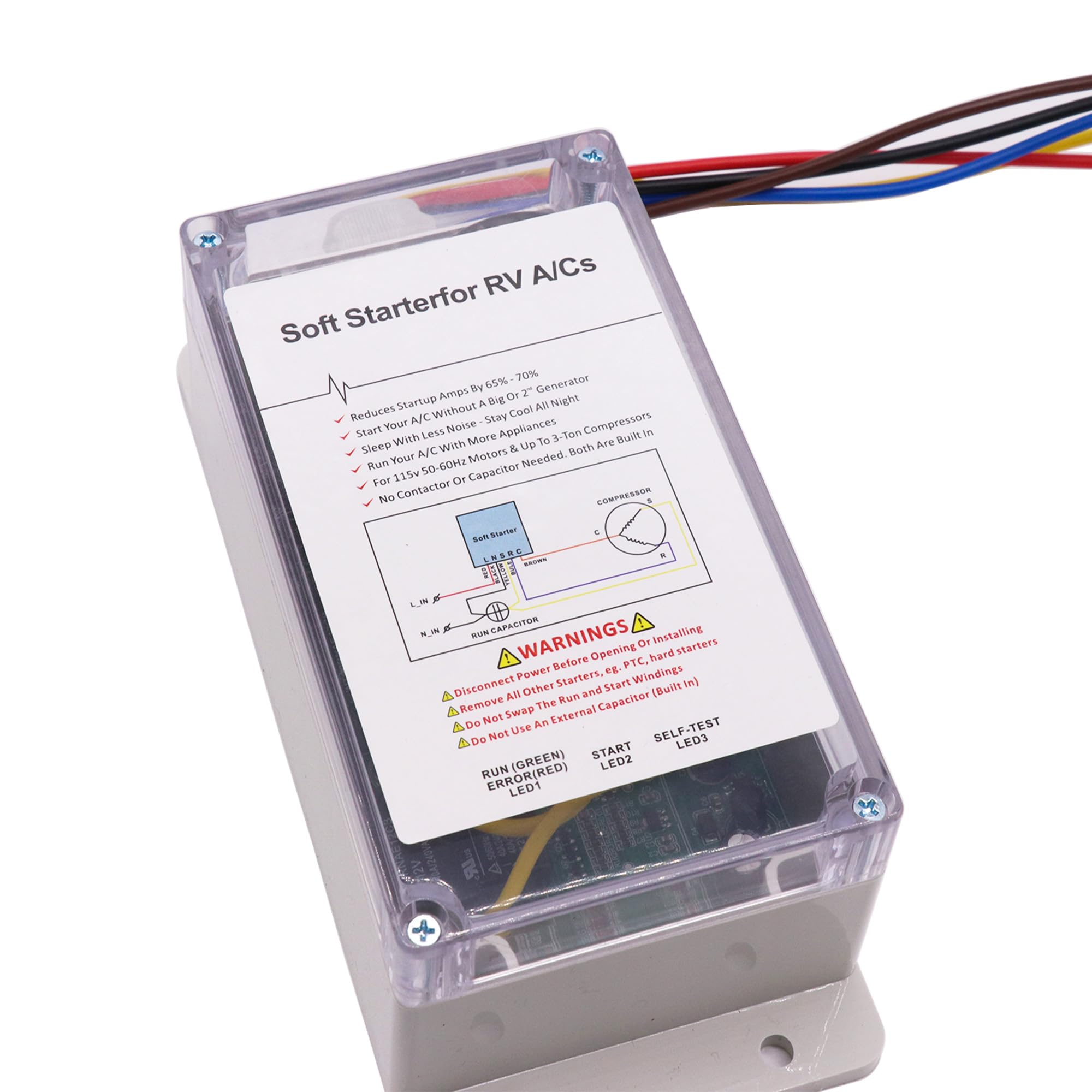 RV Air Conditioner Soft Starter - Easy Start for 12V AC Units & Appliances in RVs, Vans, Trailers & Campers | Perfect for Boondocking & Off-Grid Power Savings