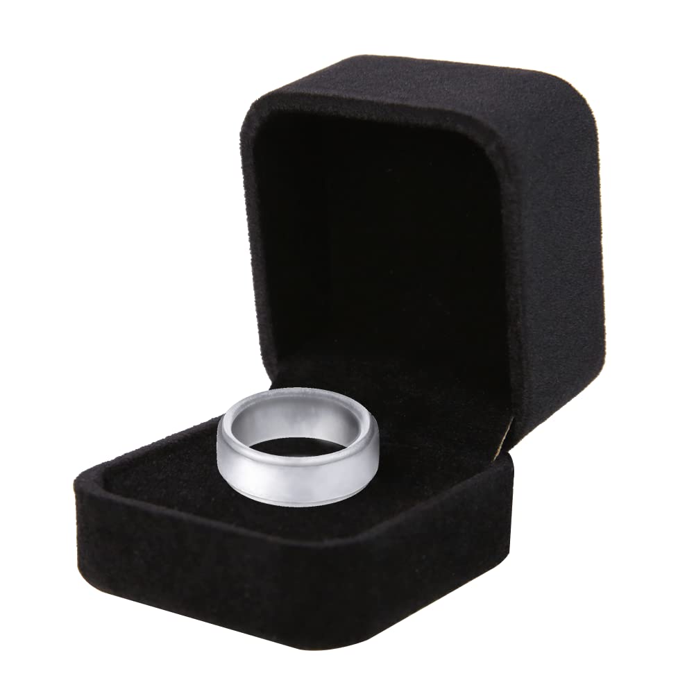 Custom Engraved Silicone Wedding Rings for Men & Women - Personalized Rubber Wedding Bands for Couples - Perfect for Active Lifestyles, Gym, Swimming & Outdoor Adventures