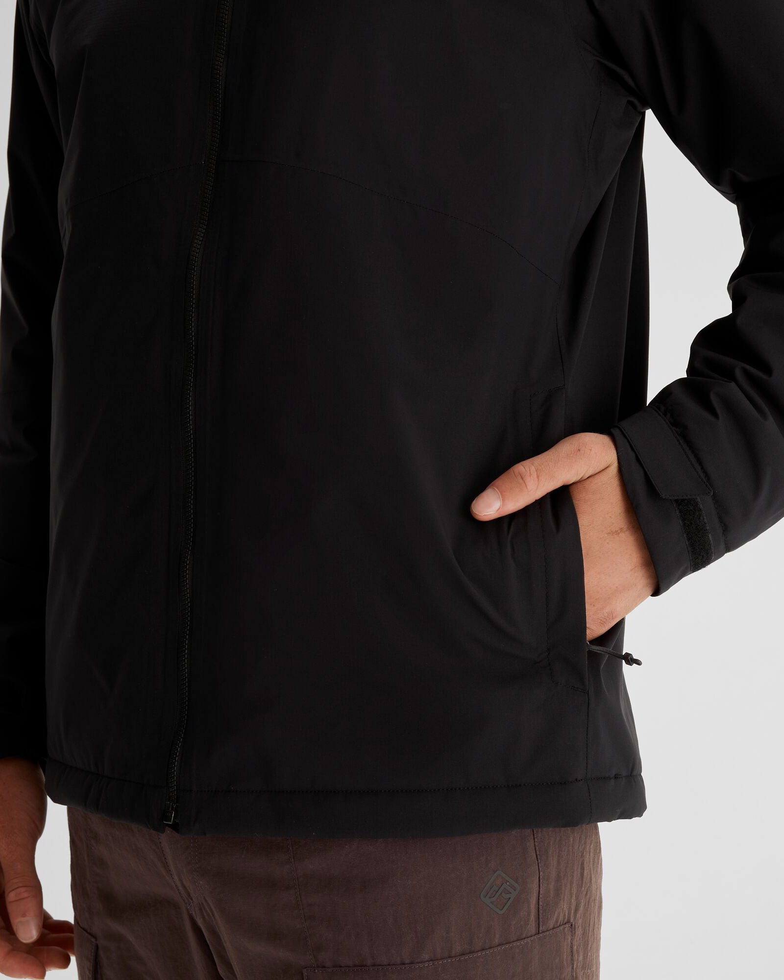 Men's Trailhead 2L Insulated Waterproof Rain Jacket - Black Stingray Color for Hiking, Camping & Outdoor Adventures