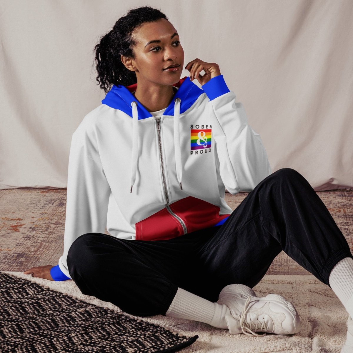 Sober & Proud Unisex Zip Hoodie - Comfortable Pullover Sweatshirt for Men & Women - Perfect for Recovery Support, Casual Wear & Outdoor Activities