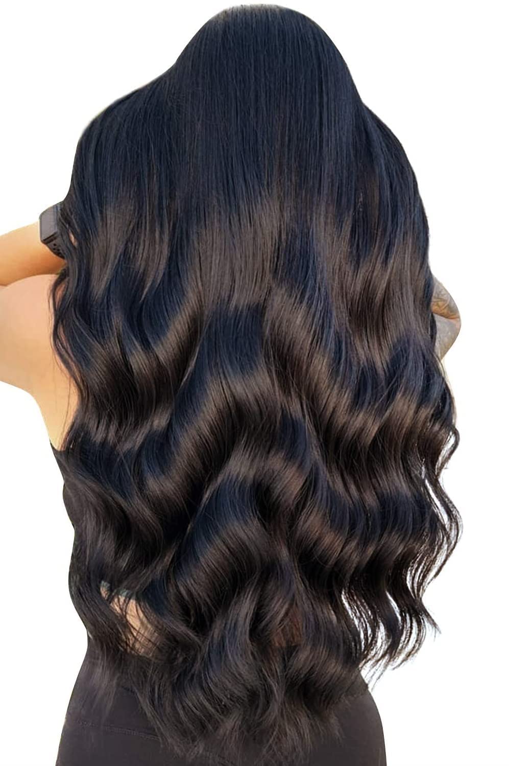 SONIYA ENTERPRISES 5-Pack Black Curly Synthetic Hair Extensions for Women & Girls - Instant Length & Volume Boost | Perfect for Parties, Cosplay & Daily Styling