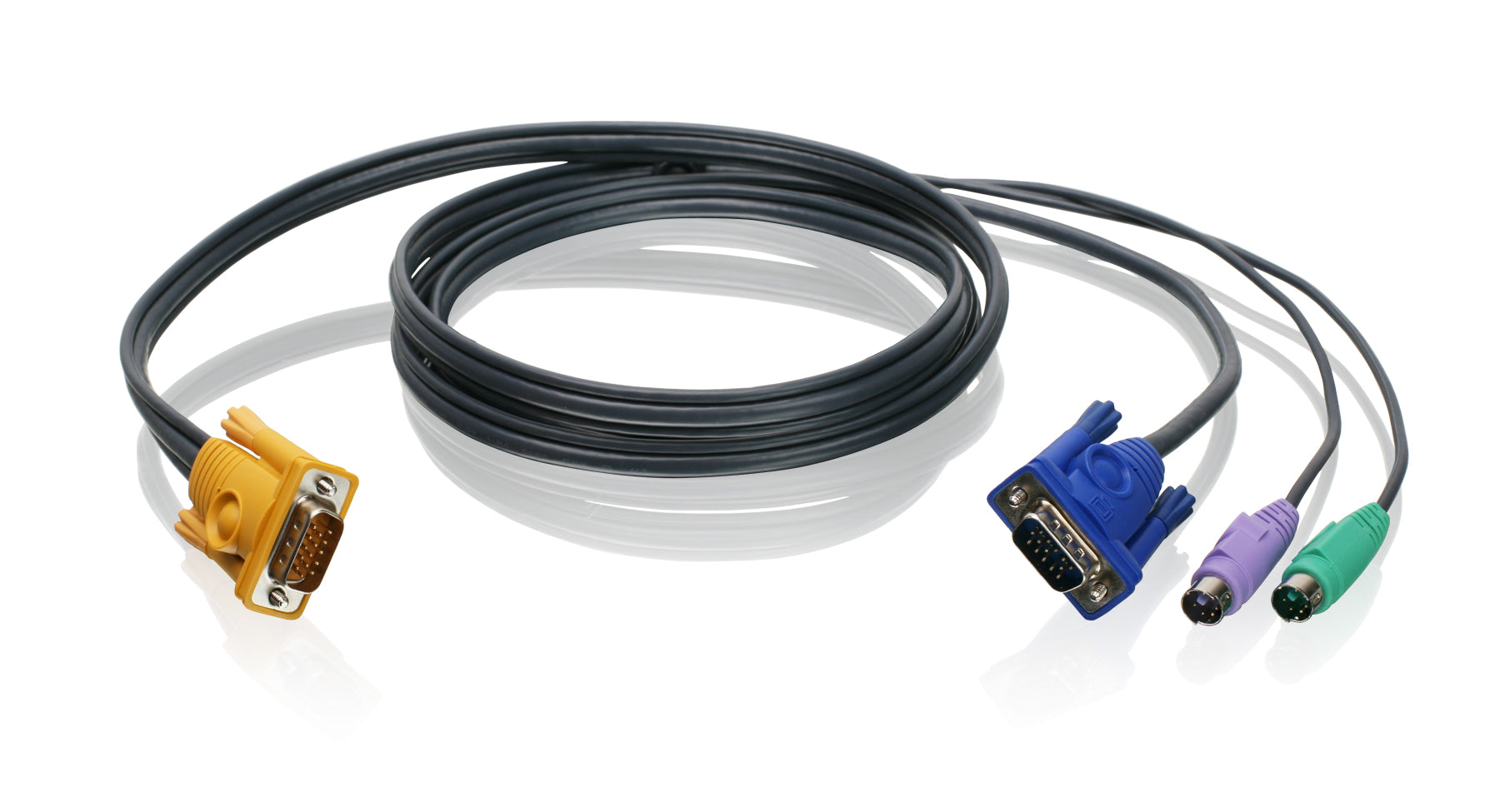 6 ft PS/2 KVM Switch Cable - High-Speed Connection for Multiple Computers | Ideal for Office, Server Rooms & IT Workstations