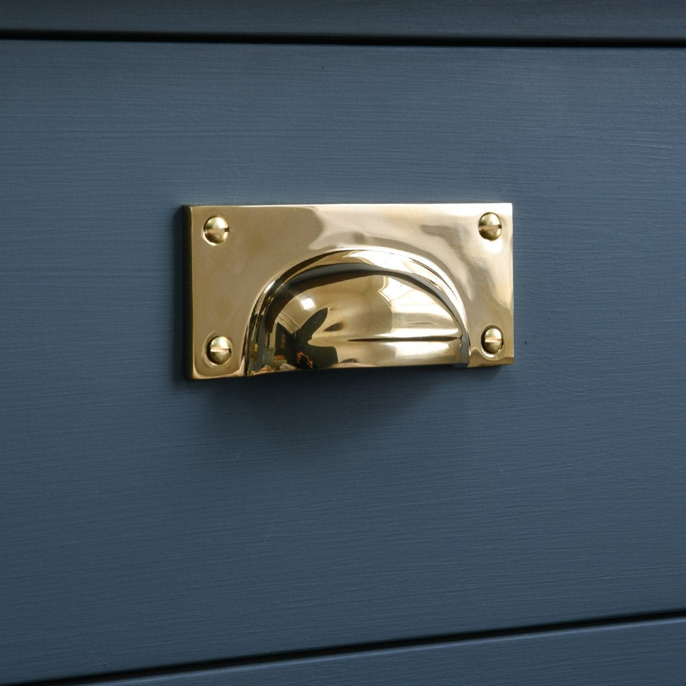 Polished Brass Hooded Drawer Handle - Vintage Cabinet Pulls for Kitchen & Bathroom - Perfect for Dressers, Cabinets and Furniture Hardware Upgrade