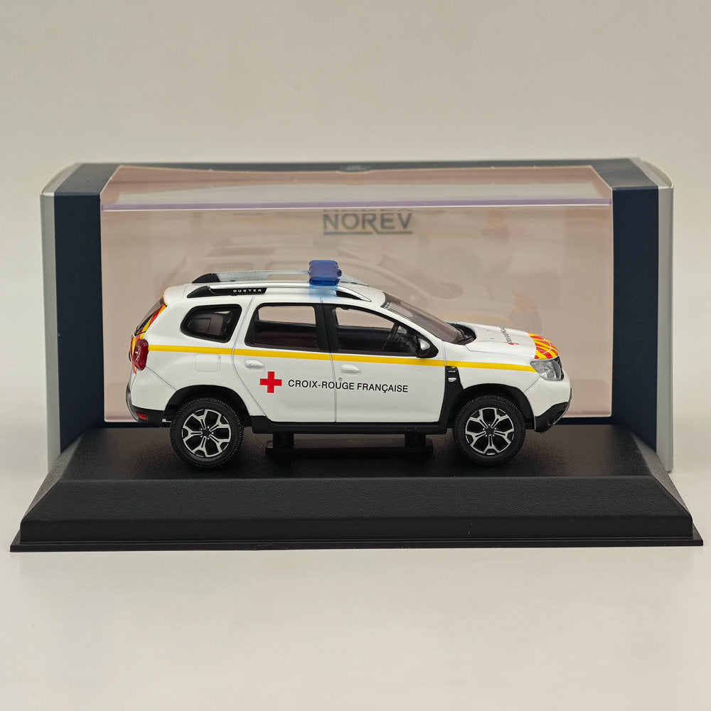 1/43 Scale Norev Dacia Duster 2020 Ambulance VLTT 77 Diecast Model Car - Limited Edition White Collectible - Perfect for Display, Gifts & Model Car Enthusiasts
