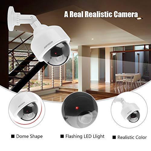 Sonew Fake Security Camera - Wireless CCTV Anti-Theft Dummy Dome Camera with 360° Rotation for Home & Business Security | Indoor/Outdoor Surveillance Deterrent for Stores, Offices, and Residential Properties