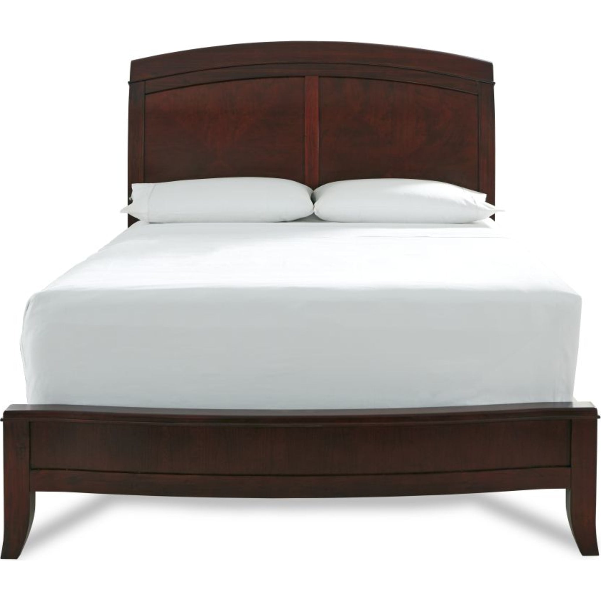 Brighton Wood Sleigh Bed in Cinnamon Finish - Queen Size Solid Wood Bed Frame with Headboard & Footboard - Perfect for Master Bedroom, Guest Room & Cozy Farmhouse Decor