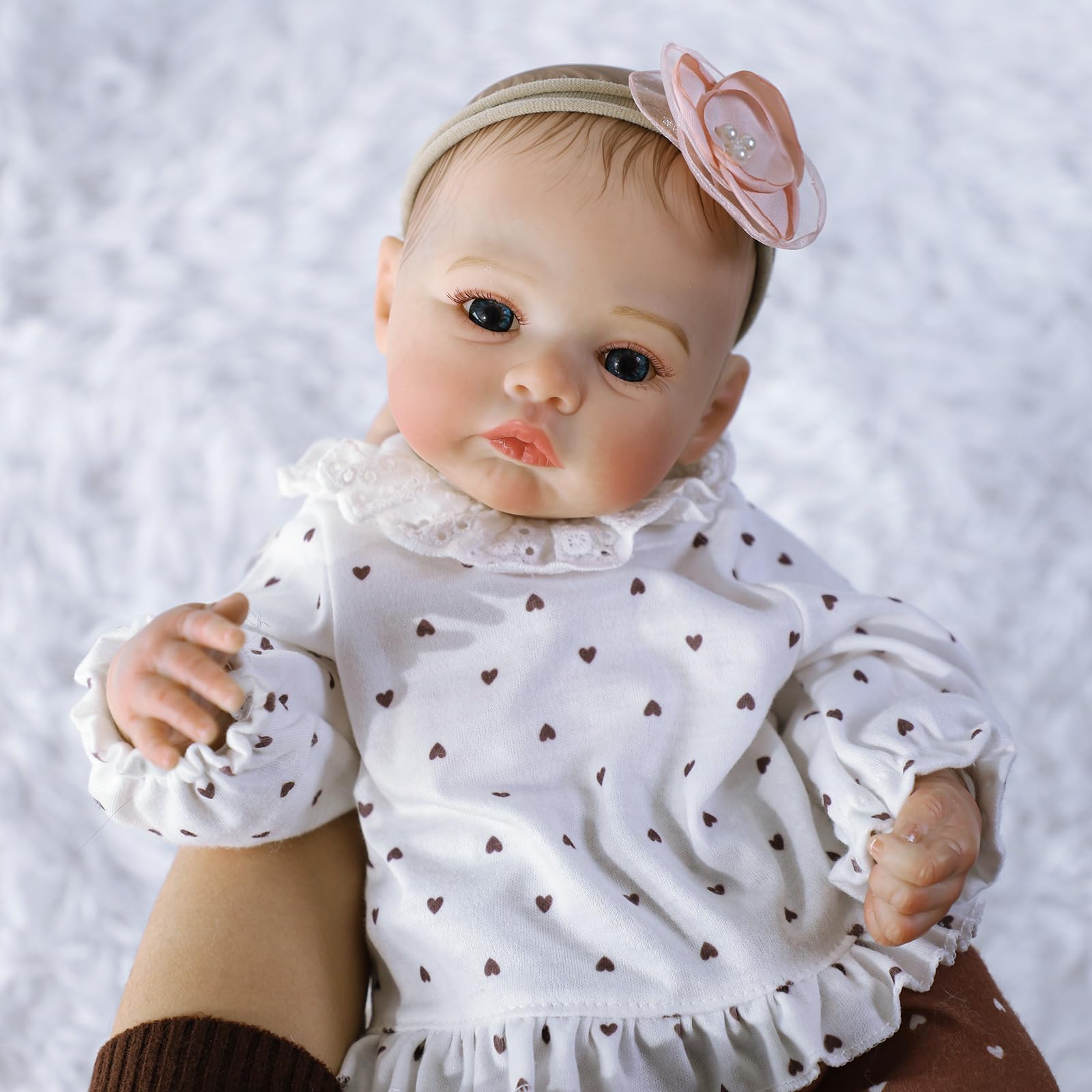 **18 Inch Realistic Reborn Baby Doll for Girls - Lifelike Newborn Baby Doll with Soft Weighted Body & Accessories | Perfect Gift for Kids 3+ Years Old | Role Play, Collectible & Therapy Use**