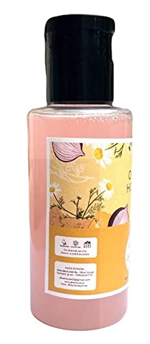Olive House Ginger and Onion Oil Shampoo for Hair Growth & Scalp Care - 100ml - Natural Hair Loss Treatment for Thicker, Stronger Hair - Perfect for Daily Use & Damaged Hair Repair