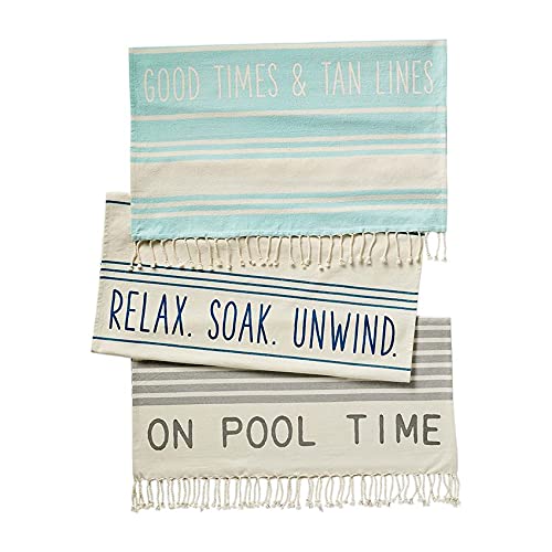 Premium Light Blue Turkish Cotton Pool & Beach Towel - Ultra Soft, Quick Dry, Large Size for Swimming, Sunbathing, and Travel