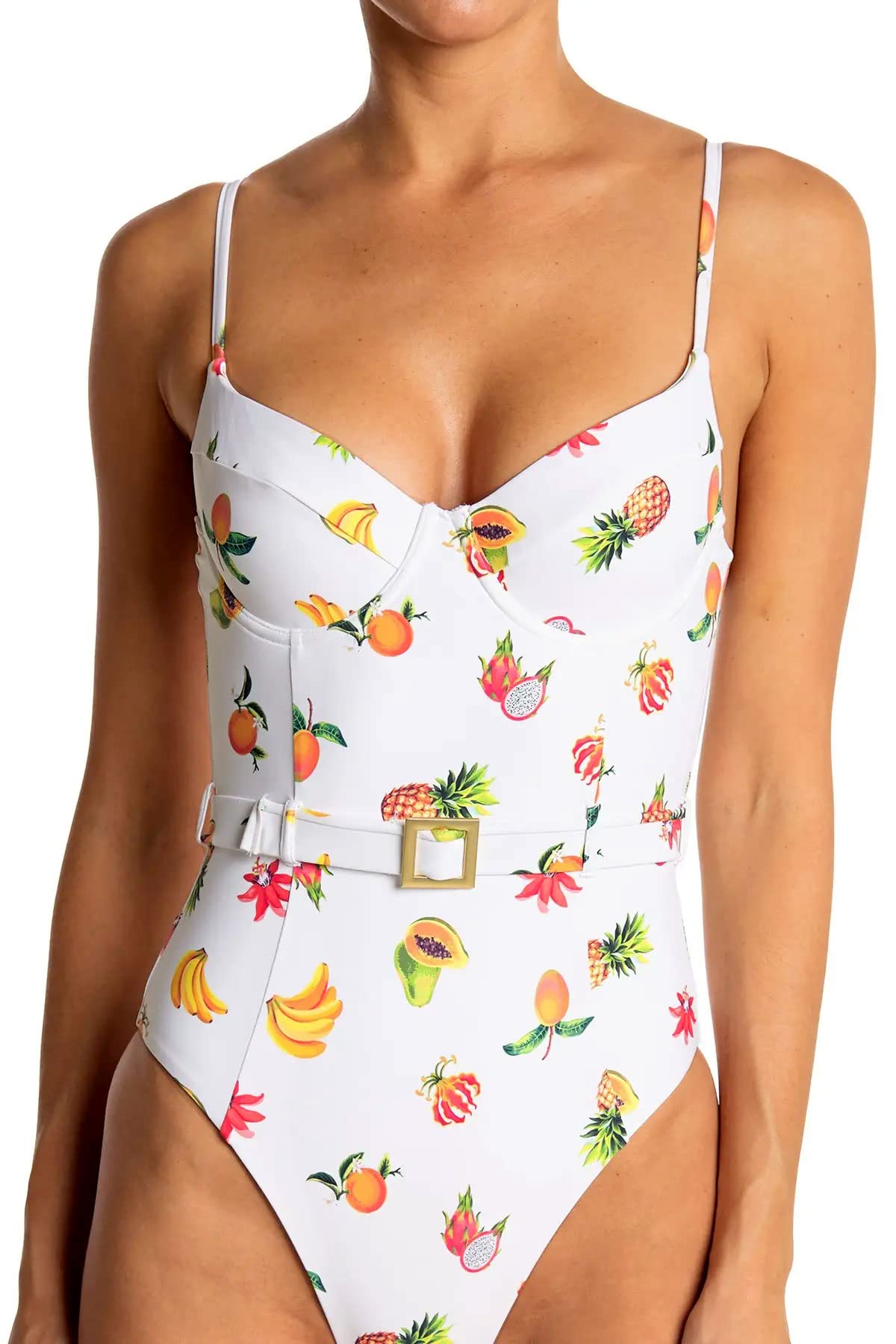 WeWoreWhat Danielle Underwire One Piece Swimsuit for Women - White XS - Sexy Swimwear for Beach, Pool & Vacation