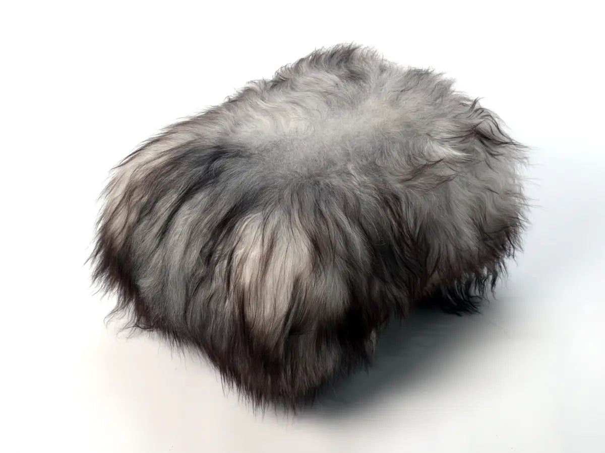 Premium Yeti Stool #1 - Soft Sheepskin Footstool 45x30x30cm - Cozy Home Decor for Living Room, Bedroom & Nursery - Perfect Ottoman for Relaxing & Foot Support
