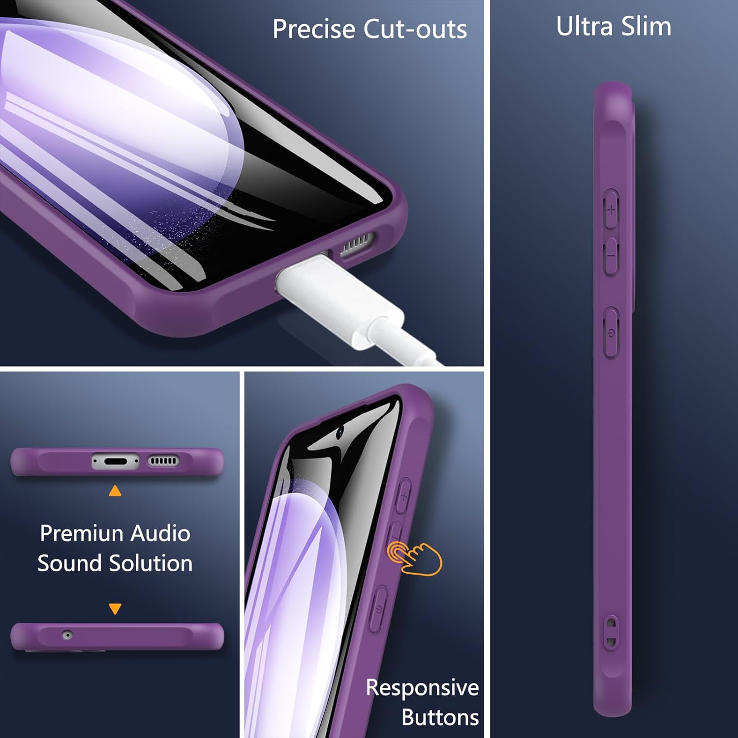 Samsung Galaxy S25 Ultra Tempered Glass Screen Protector with Slim Bumper Case - Shockproof Full-Body Protection for Work, Travel & Outdoor Activities