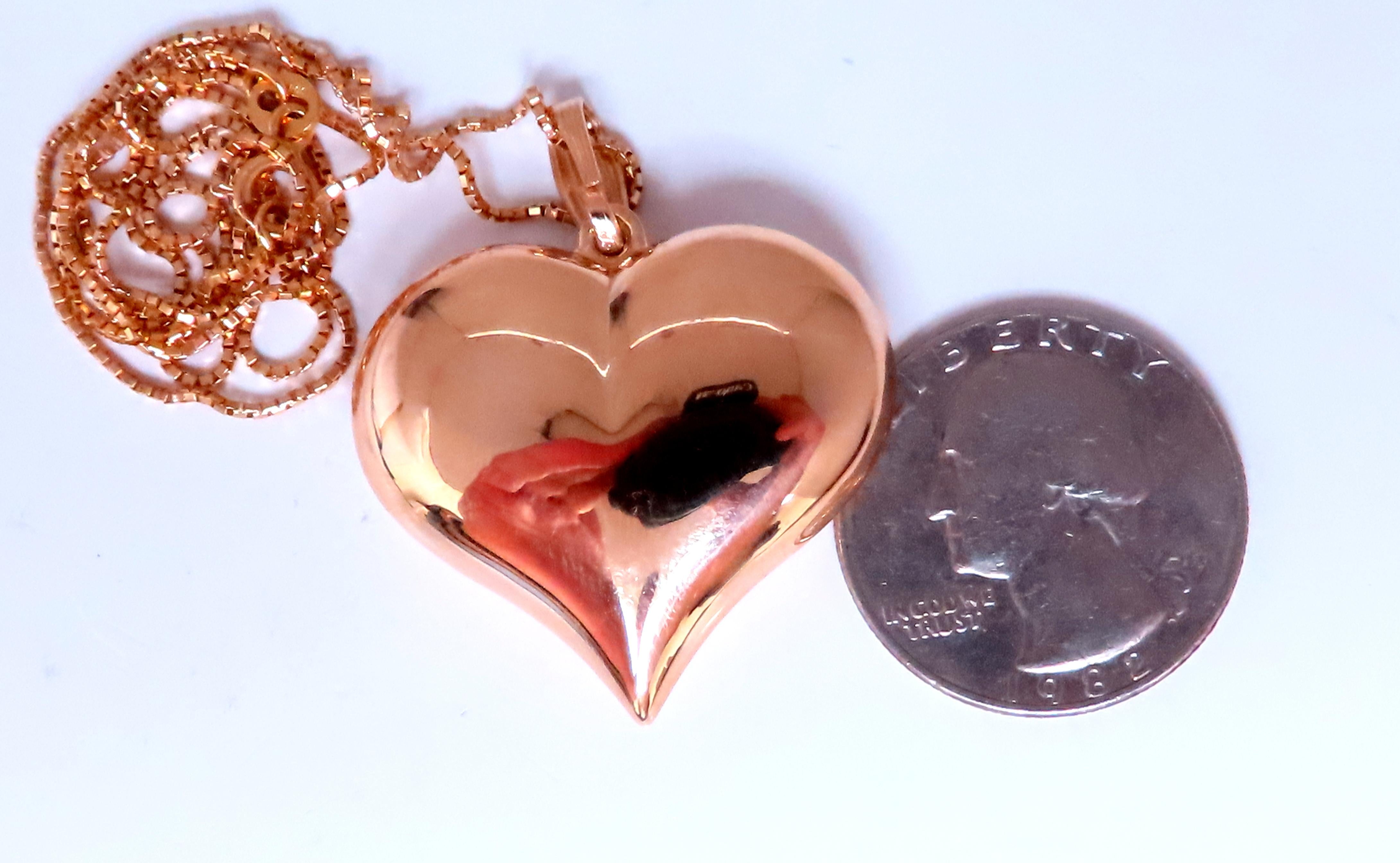 14K Gold Heart Dome Pendant with Hollow Design & Matching Chain - Elegant Necklace for Valentine's Day, Anniversary Gifts & Special Occasions