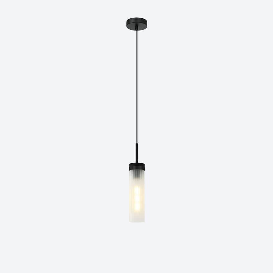Georgia Glass Ribbed Pendant Light - Elegant Handmade Glass Ceiling Fixture for Dining Room, Kitchen Island & Bedroom Lighting