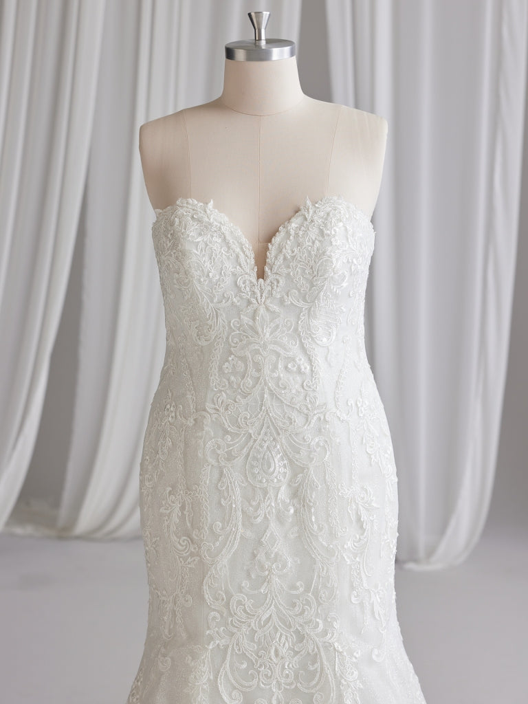 Frederique Royale Wedding Dress by Maggie Sottero – Elegant Lace Bridal Gown for Church Ceremonies & Formal Receptions