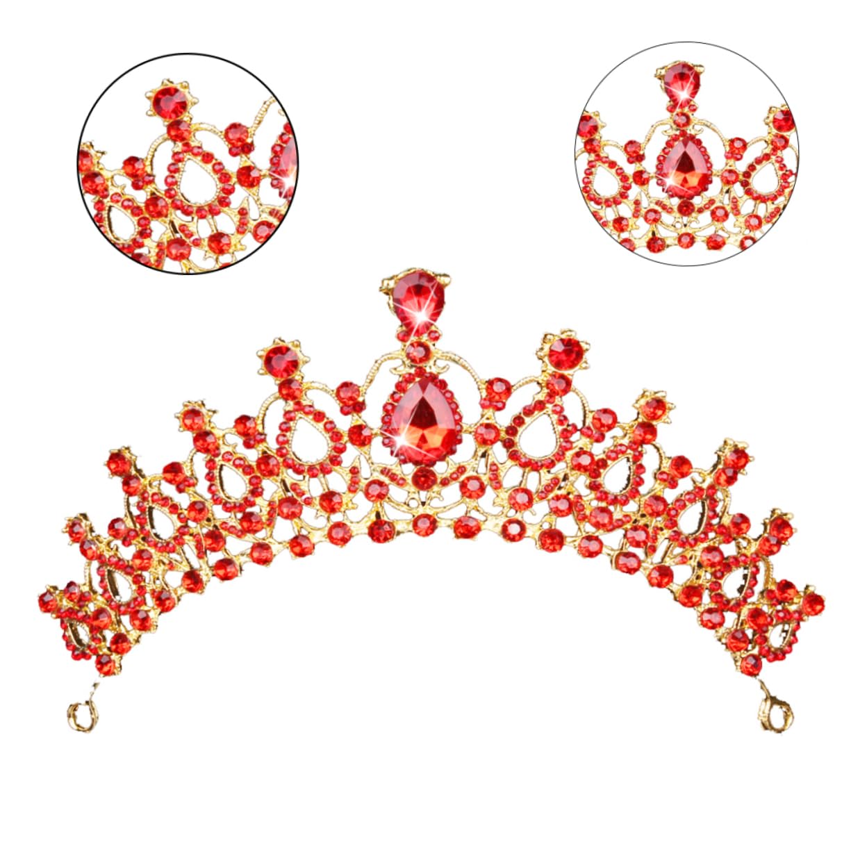 Beavorty Vintage Rhinestone Tiara Headpiece – Elegant Crystal Bridal Crown for Weddings, Birthdays & Special Events | Baroque Princess Headband for Brides, Miss, and Royal-Themed Parties
