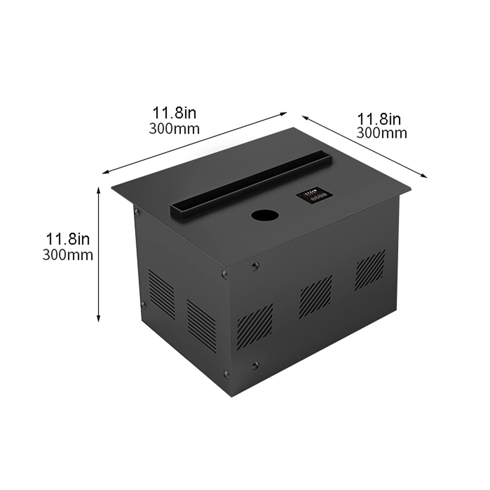 Mini Electric Fireplace - Square Recessed Wall-Mounted Heater with Adjustable Flame & Remote Control, Realistic LED Flame Effect for Home/Office/Bedroom Decoration - Safe & Energy Efficient Indoor Fireplace Solution