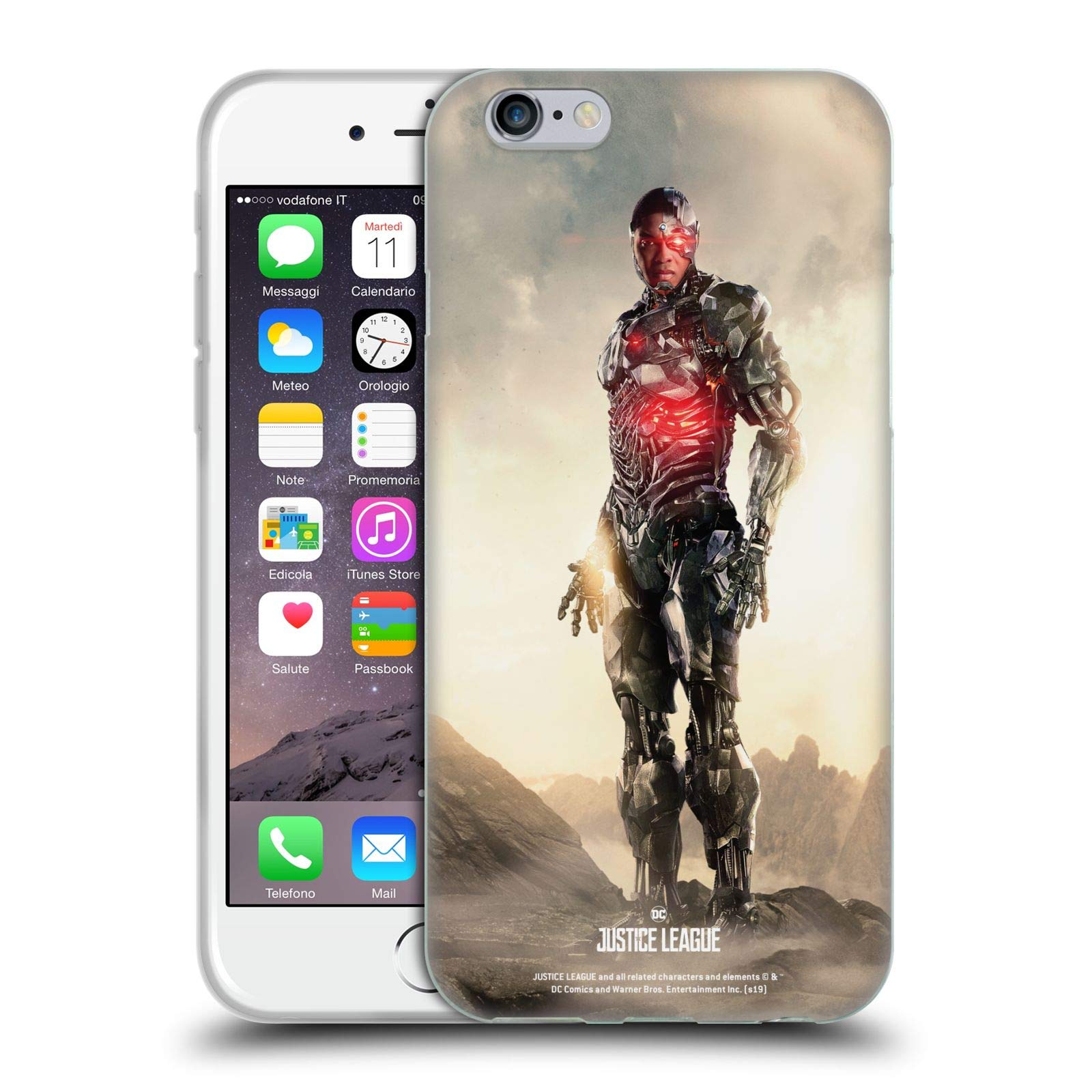 Officially Licensed Justice League Movie Cyborg Character Soft Gel Case for Apple iPhone 6/6s - Durable Protective Phone Cover for Superhero Fans, Perfect for Daily Use & Comic Con Events
