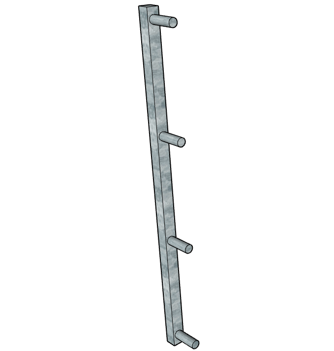 Galvanized Steel End Fixture for 4-Rail Continuous Fencing Panels - Heavy Duty Fence Connector for Farm, Ranch & Garden Security
