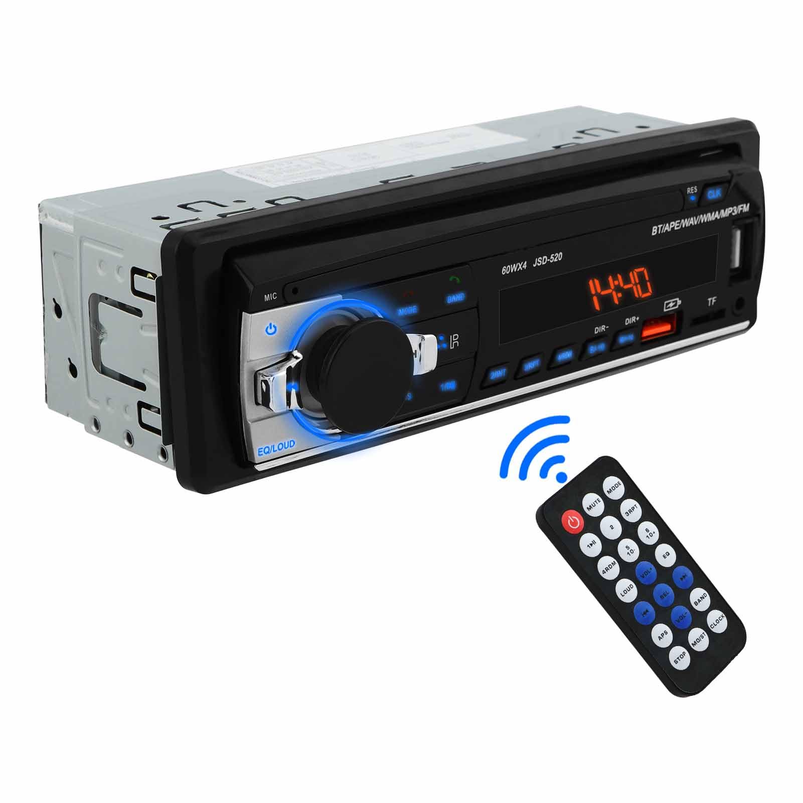 Bluetooth Single Din Car Stereo Receiver with Hands-Free Calling & App Control | AM/FM Radio, Dual USB, SD, AUX Input | No CD Player | Perfect for Commuting, Road Trips & Upgrading Older Vehicles