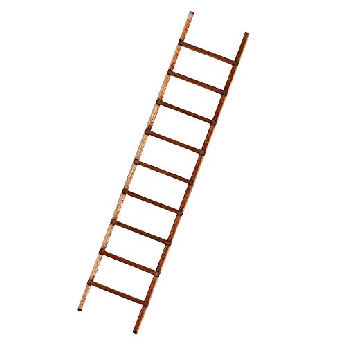 Miniature Wood Ladder with Treads for Dollhouse - Handcrafted Small Scale Decorative Ladder - Perfect for Dollhouse Accessories, DIY Miniature Projects, and Home Decor Displays