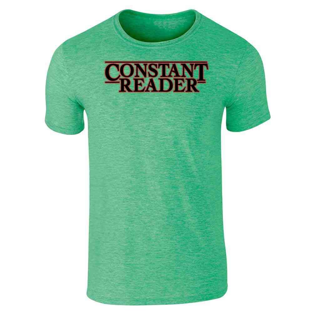 Pop Threads Constant Reader Horror Retro Graphic T-Shirt for Men - Vintage Horror Book Lover Tee for Casual Wear & Halloween Costumes