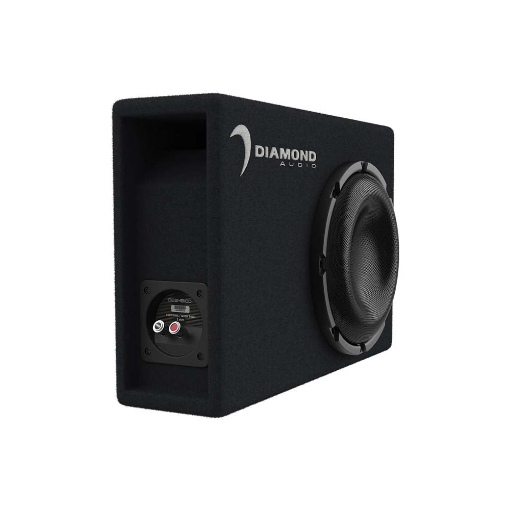 Diamond Audio DESMB8A 8 Inch Active Subwoofer Enclosure - Powerful Bass for Car Audio & Home Theater Systems