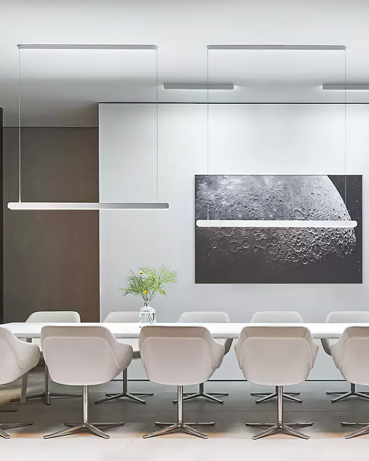 Modern Linear Pendant Light - Adjustable LED Hanging Lamp for Kitchen Island, Dining Room & Office - Sleek Minimalist Design with Warm/Cool Lighting Options