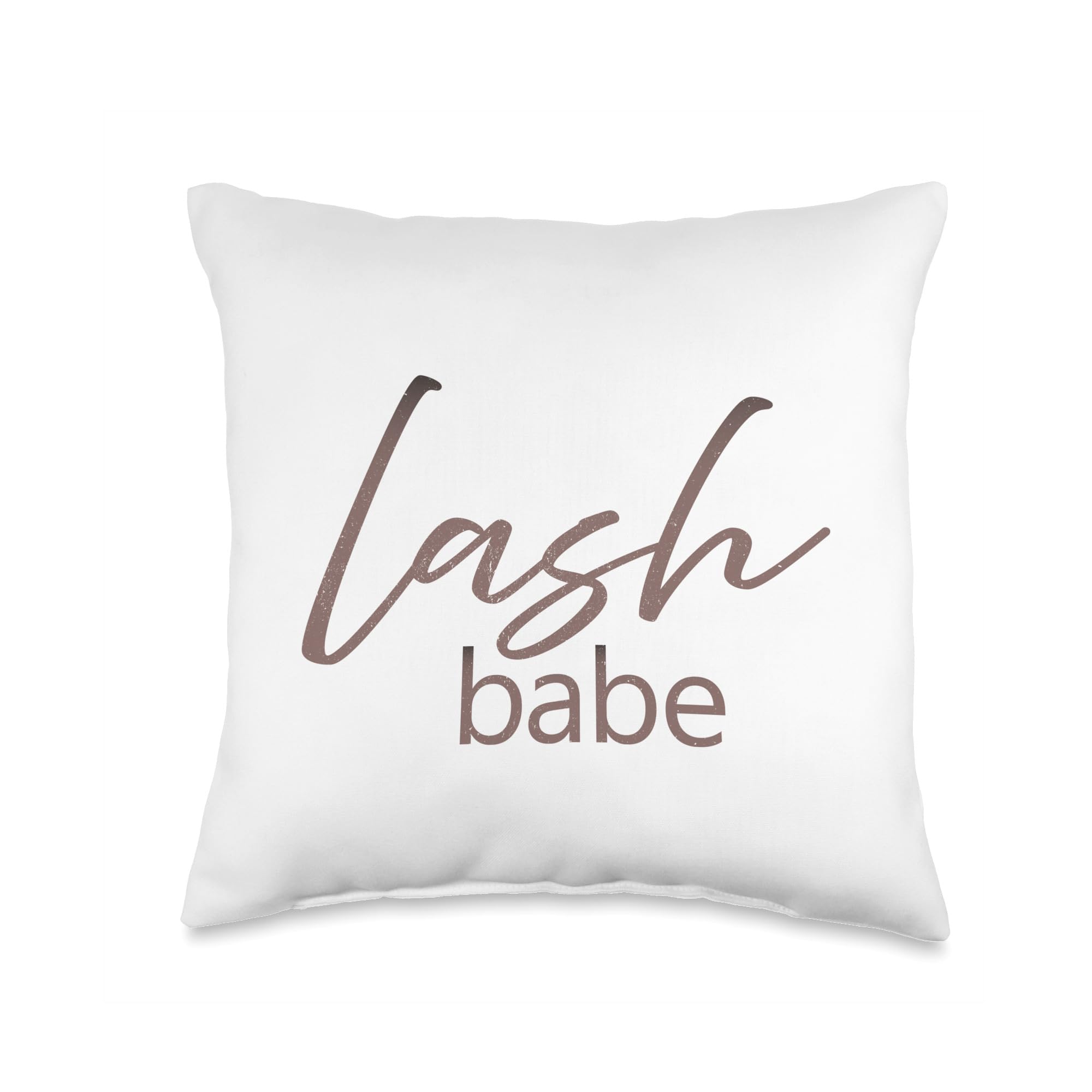 Lash Babe Eyelash Technician & Artist Design Throw Pillow - 16x16 Inch Multicolor Decorative Cushion - Perfect for Salon Decor, Beauty Studio Gift & Home Decor