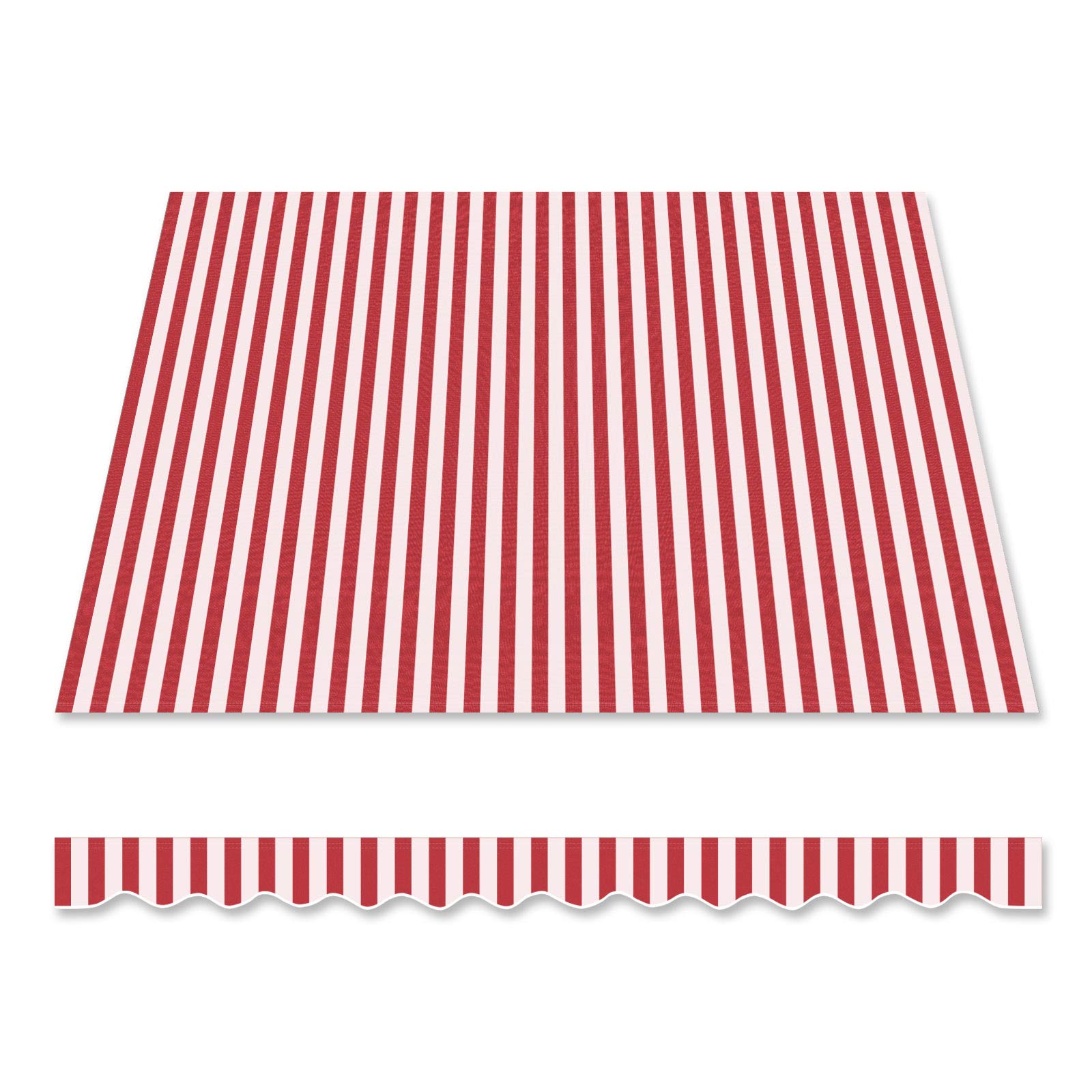 BenefitUSA 10' x 8' Outdoor Retractable Sun Shade Canopy - Manual Patio Awning for Yard, Garden & Poolside (Red with White) | Perfect for Backyard BBQs, Beach Trips & Outdoor Relaxation