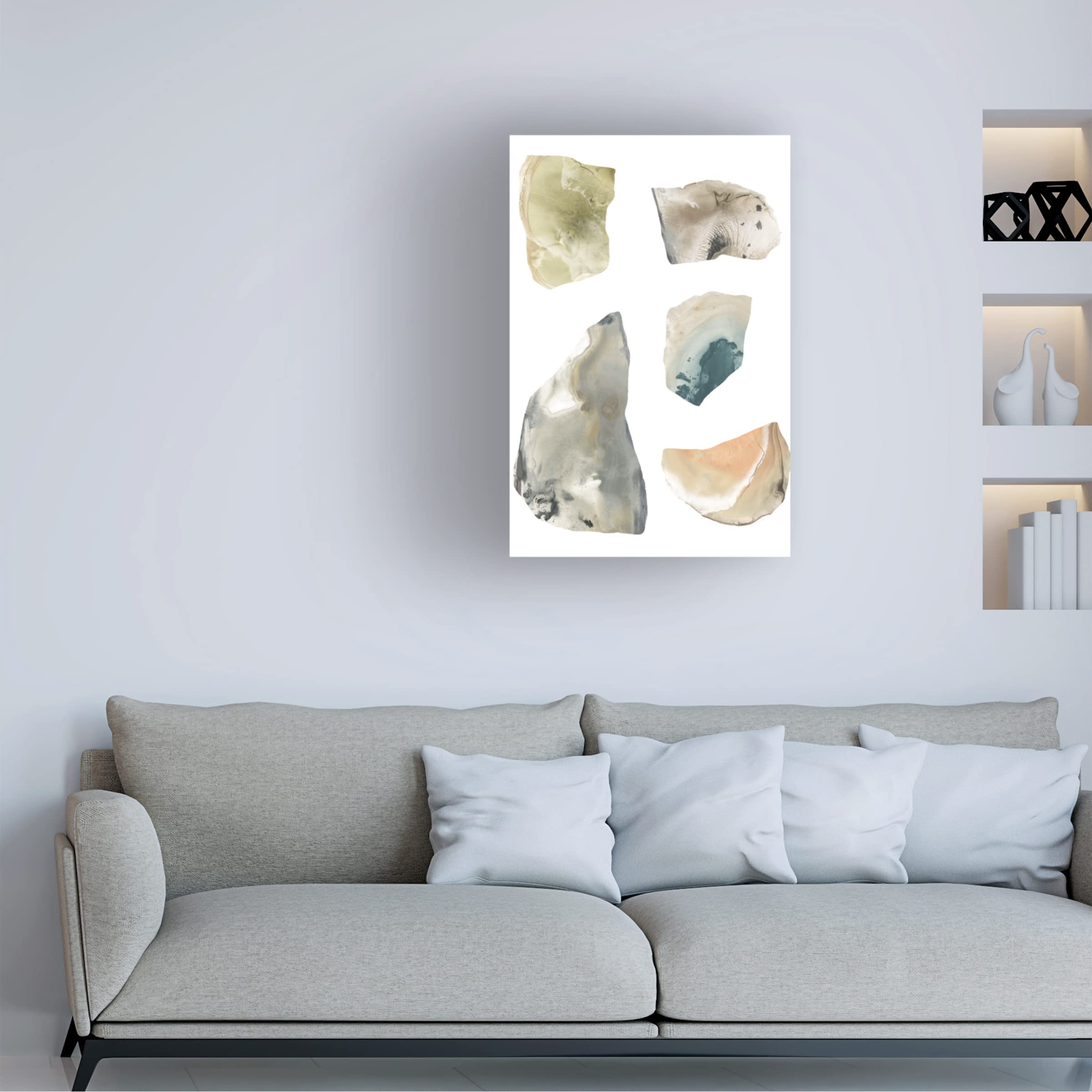 Trademark Fine Art 'Geode Segments III' Canvas Wall Art by June Erica Vess - Modern Home Decor for Living Room, Bedroom & Office