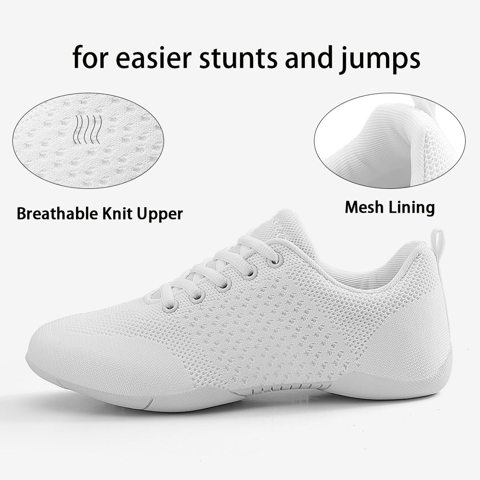Best Cheerleading Shoes for Girls & Women - Lightweight Dance Sneakers for Cheer, Tumbling, Aerobics & Fitness Training - Perfect for Competitions, Practice & Gym Workouts