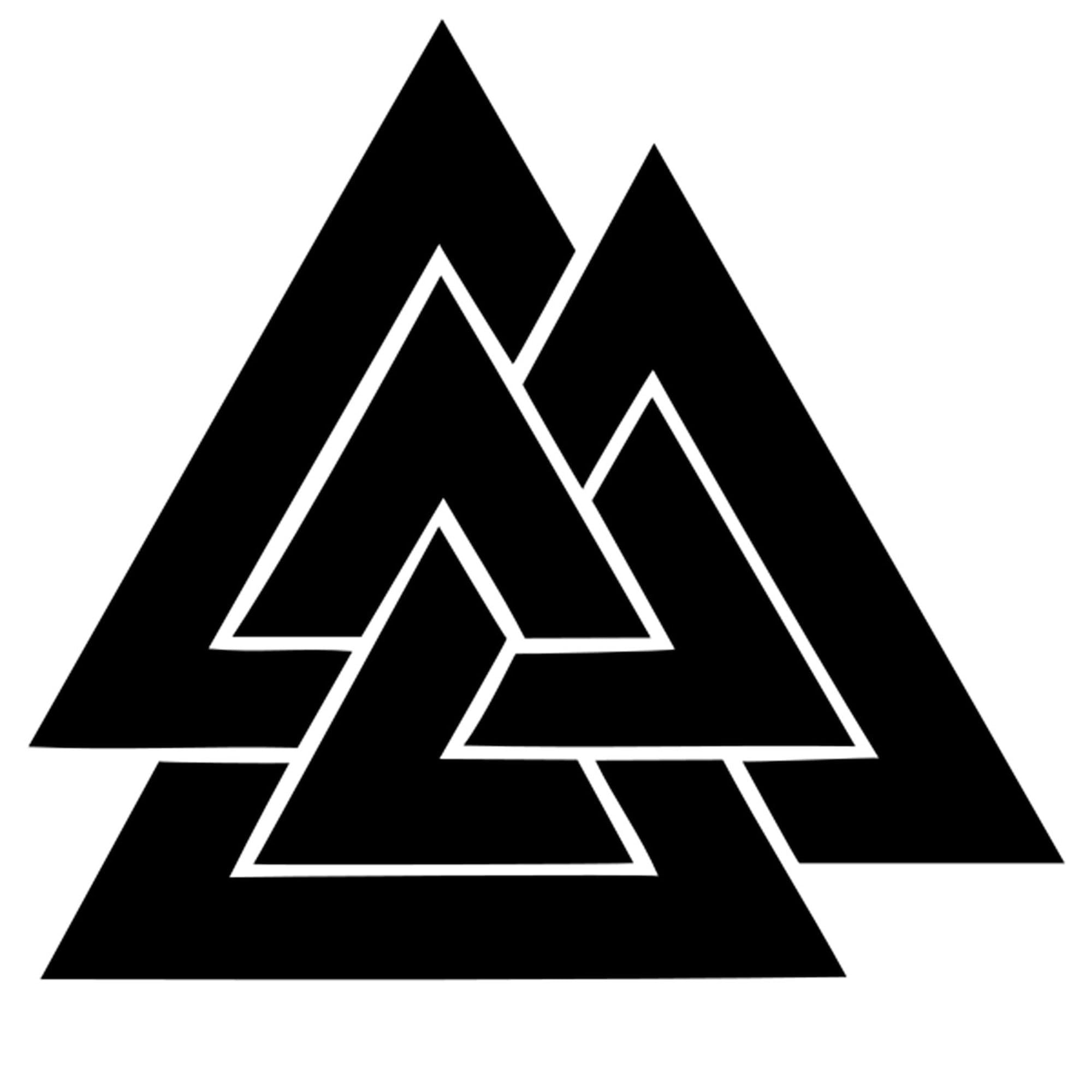 Valknut Sticker - Square Car Decal for Bumper & Laptop