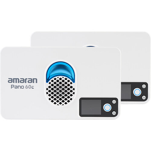 Amaran Pano 60C RGB COB LED Light Panel - 2 Light Kit with White Light for Photography, Videography & YouTube Studio Lighting