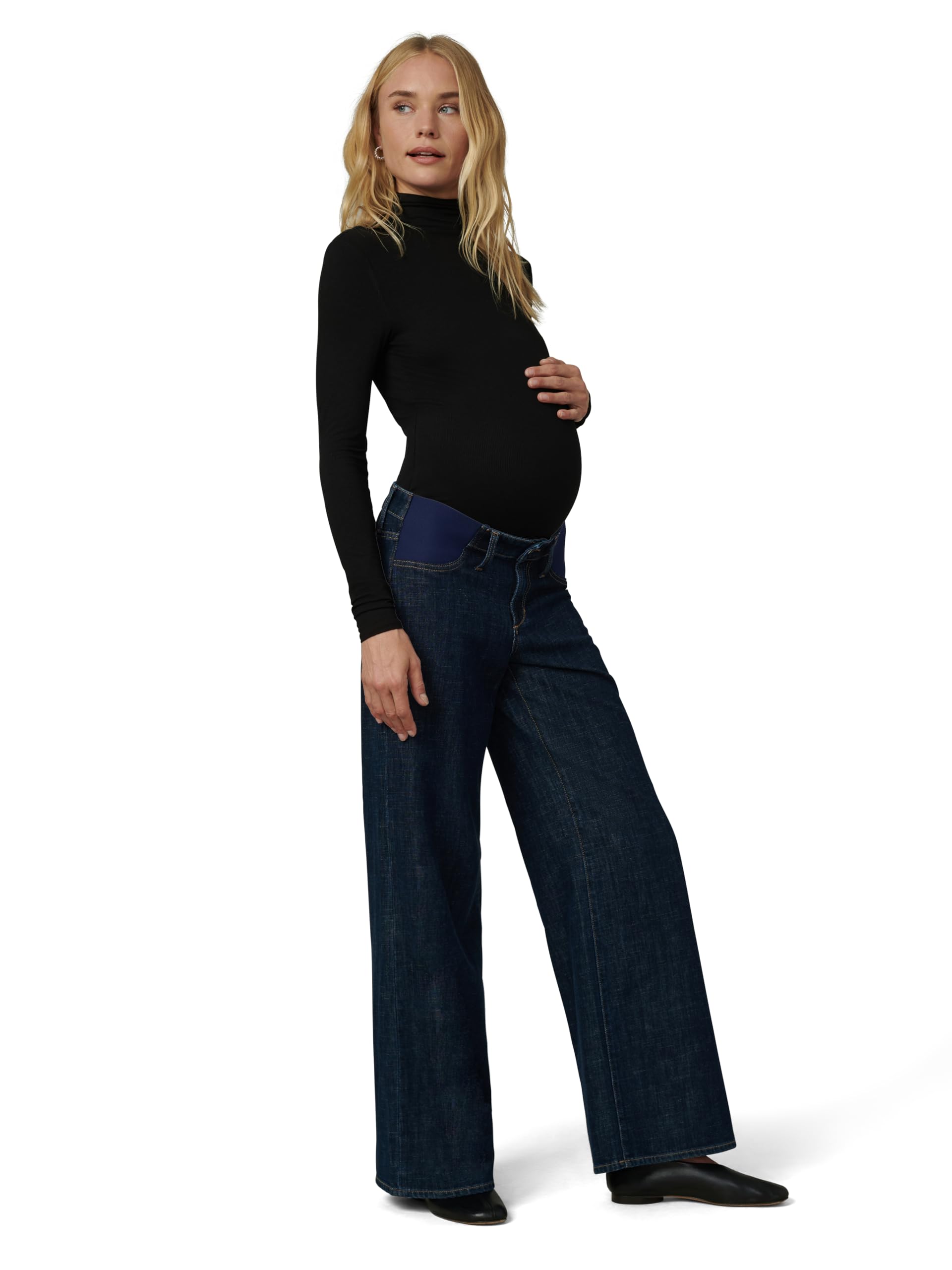 Joe's Women's Lou Wide Leg Maternity Jeans - Comfortable Stretch Denim Pants for Pregnant Women | Perfect for Work, Casual Wear & Everyday Use