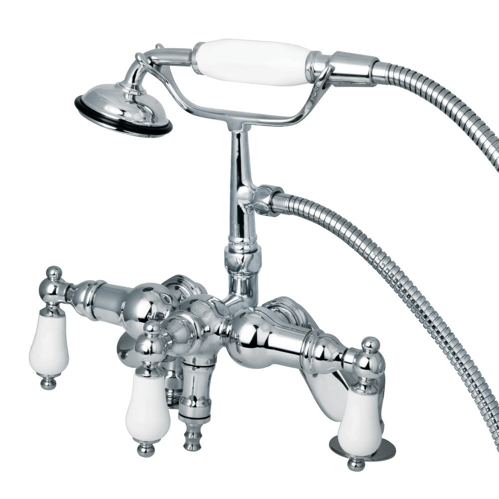 Kingston Brass CC622T1 Vintage Adjustable Deck Mount Tub Faucet - Classic Bathroom Fixture for Clawfoot & Freestanding Bathtubs, Perfect for Traditional & Farmhouse Style Homes
