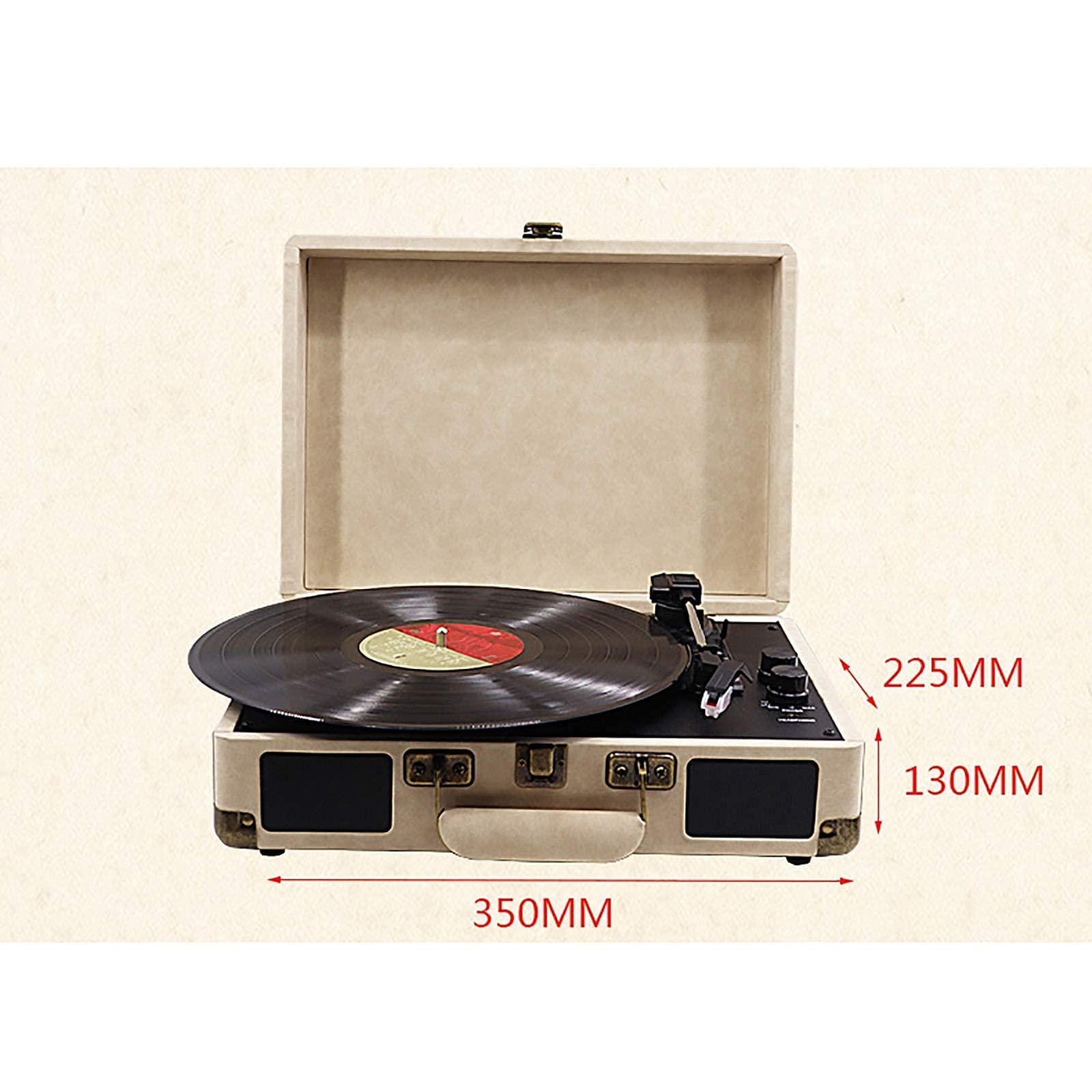MaGiLL Portable Bluetooth Vinyl Record Player with Built-in Stereo Speakers - Wireless Turntable for Home, Office & Travel | Perfect Gift for Music Lovers