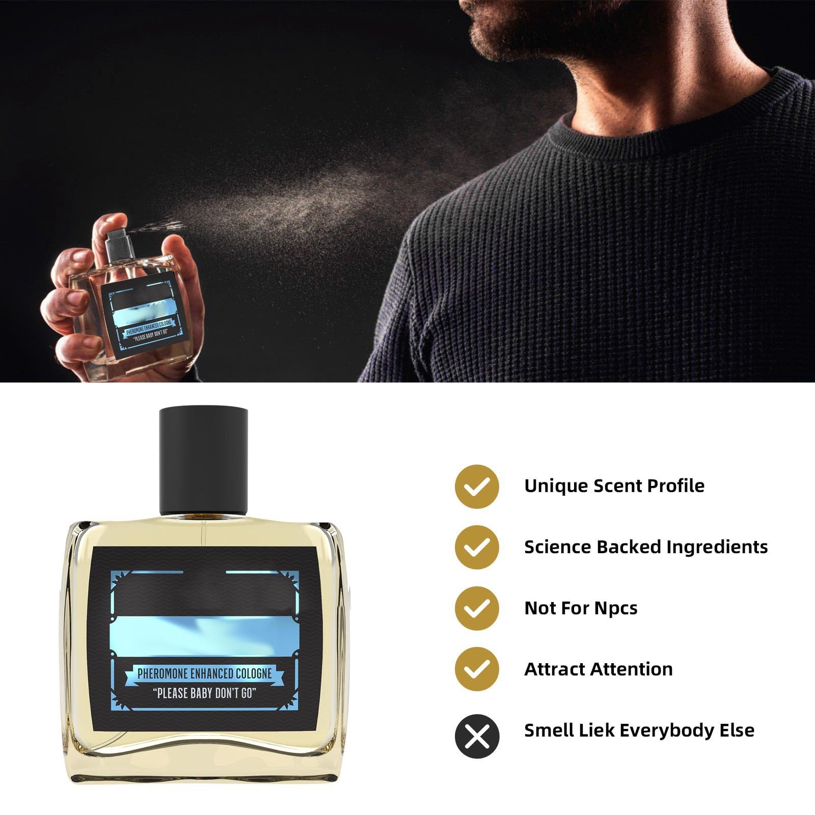 Men's Vanilla Pheromone Cologne - Eau de Toilette Body Spray (100ml) for Date Night & Special Occasions | Long-Lasting Fragrance Gift for Him