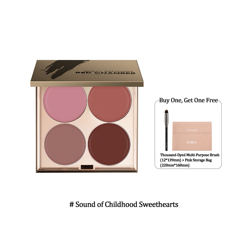 RED CHAMBER Multi-Purpose Cream Palette for Eyes, Lips & Cheeks - Perfect for Everyday Makeup & Travel