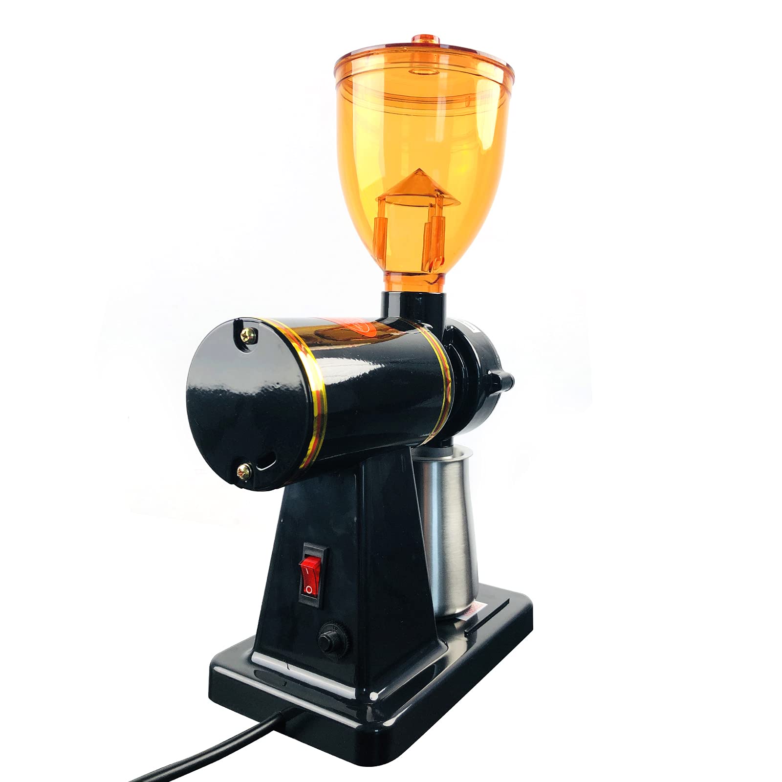 180W Electric Coffee Grinder with 250g Capacity - Professional Burr Mill for Coffee Beans, Nuts & Spices - Automatic Grinding Machine with Funnel - Perfect for Home, Cafe & Barista Use (Black)